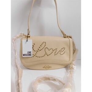 New Love Moschino Borse Natural Beige Leather Shoulder‎ Bag